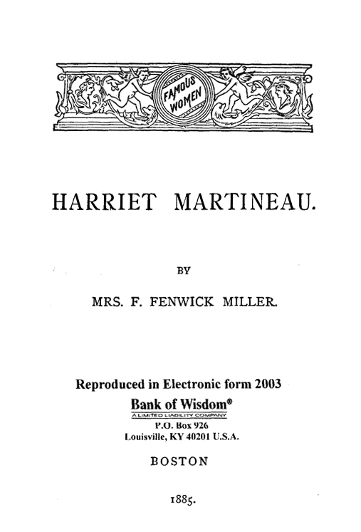 Harriet Martineau.